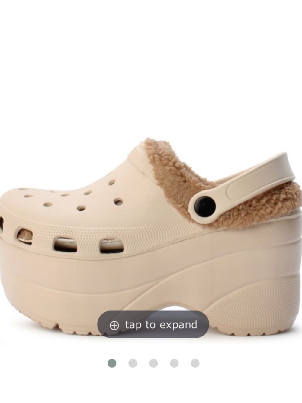 Cape Robbin Cream Platform Faux-Shearling Clog Mules - Picture 3 of 7